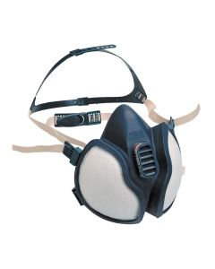 Polumaska 3M 4251, sa integrisanim A1P2 filterima 